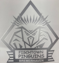 Fischtown Pinguins - Aufkleber - silber 20.5x21.5cm