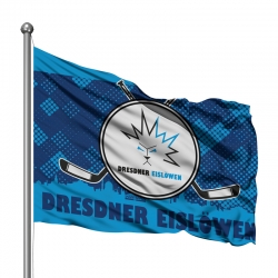 Dresdner Eislöwen - Fan Fahne - Schläger 150 x100cm