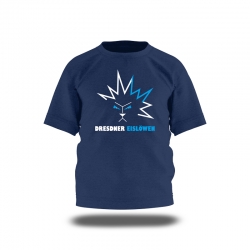 Dresdner Eislöwen - T-Shirt Kids - navy - Logo - 5-6y