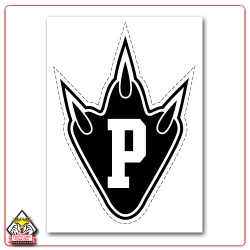 Fischtown Pinguins - Aufkleber - Footprint - schwarz außen