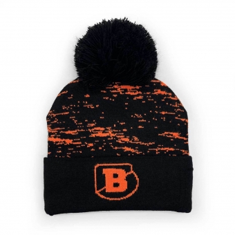 BR Volleys - errea - Kinder Bommelmütze - schwarz/orange
