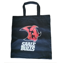 Saale Bulls - Tragetasche - schwarz - Logo ROT