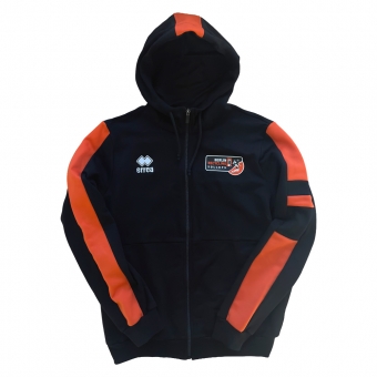 BR Volleys - errrea - Kapuzen Zip Hoodie blk-orange - Logo
