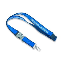 Dresdner Eislöwen - Deluxe Lanyard - hellblau - Schriftzug