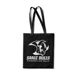 Saale Bulls - Tragetasche - schwarz - Logo WEISS
