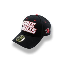Saale Bulls - ADULT Curved-Cap - black - Schriftzug - 58,5cm
