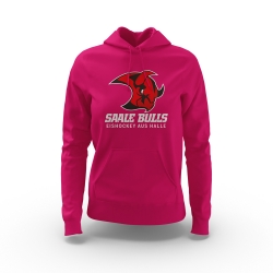 Saale Bulls - Frauen Logo Hoody - magenta - Gr: M