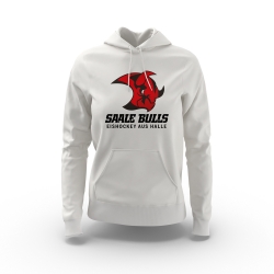 Saale Bulls - Frauen Logo Hoody - weiß - Gr: M