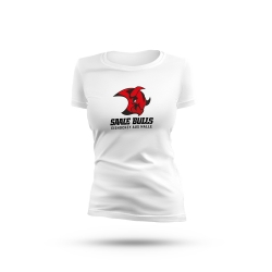 Saale Bulls - Frauen Logo T-Shirt - weiß - Gr: XS