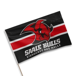 Saale Bulls - Fan Fahne Block - Logo - 150x100cm