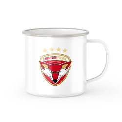 Lausitzer Füchse - Emaille Tasse - Logo
