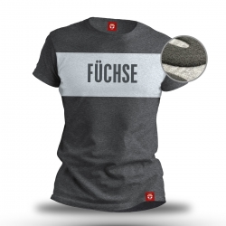 Lausitzer Füchse - Puff-Druck - T-Shirt - Grau - Gr. M